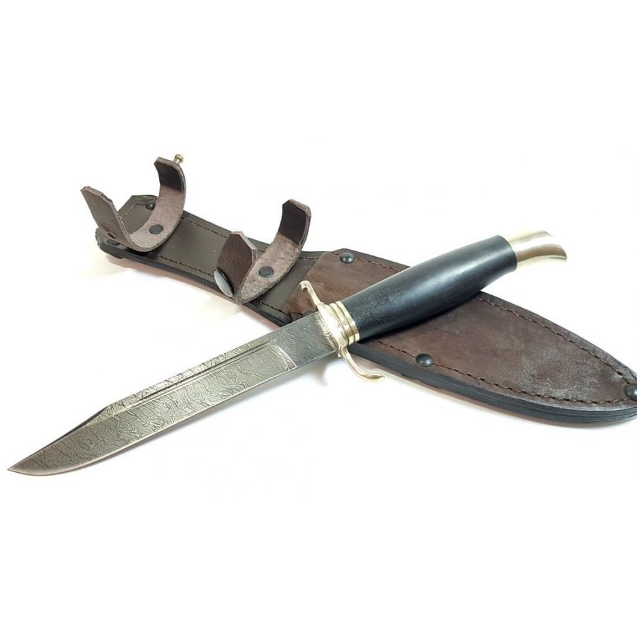 Нож Разведчик дам. сталь литье черное дерево