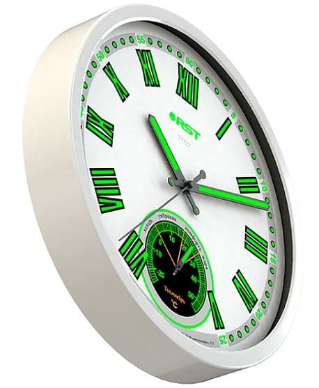 Метеочасы настенные светящиеся д=32