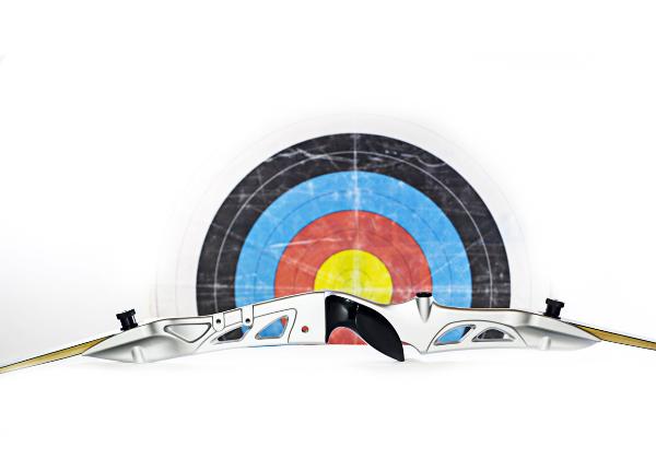 Лук рекурсивный  (Олимпик) 68" 34# (серебристая рукоять, чёрные плечи)