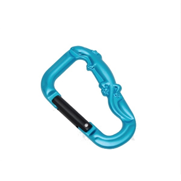 Брелок карабин Ящерица чеканный