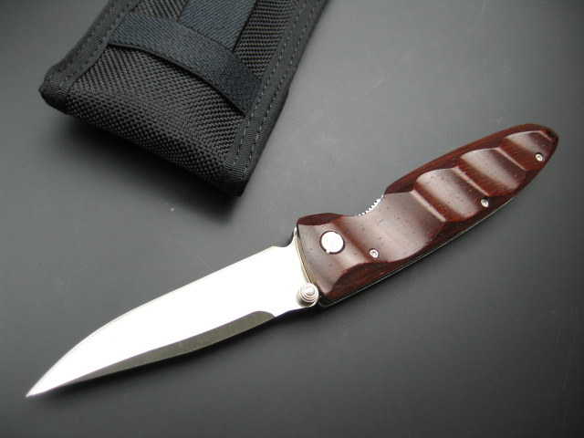 Нож складной, кокоболо, сумка на пояс